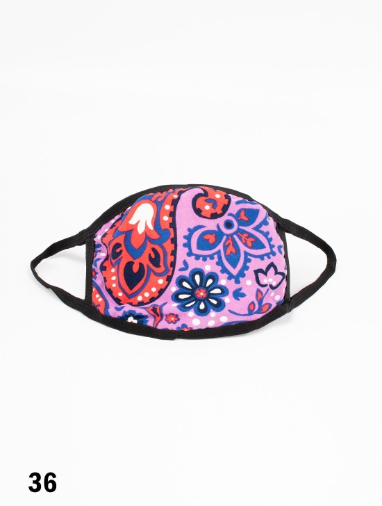 Reversible Flower Jersey Fabric Face Mask